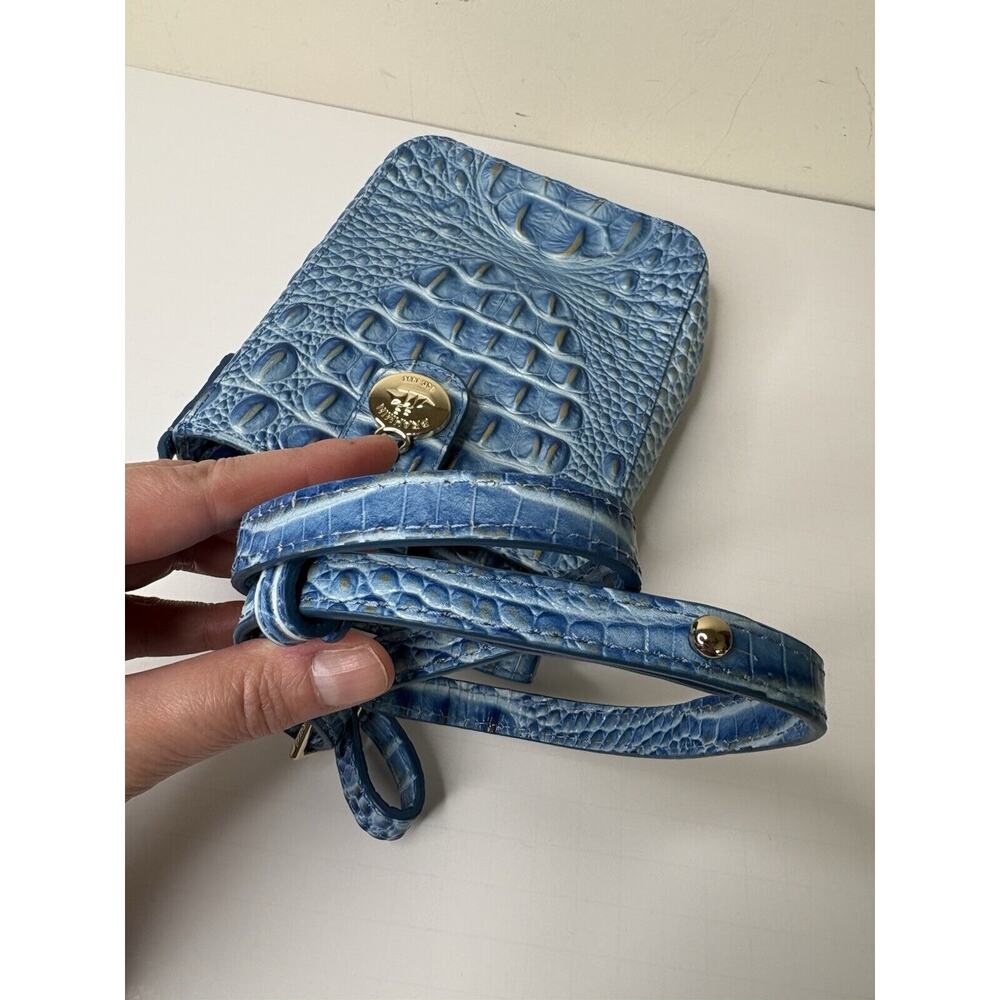 Brahmin Marley Melbourne Leather Crossbody Purse Blue Lagoon - Picture 5 of 13